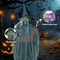 Motion and Touch Activated Lights and Sounds for Indoor and Outdoor Halloween Decorations (Green), YLHW24
